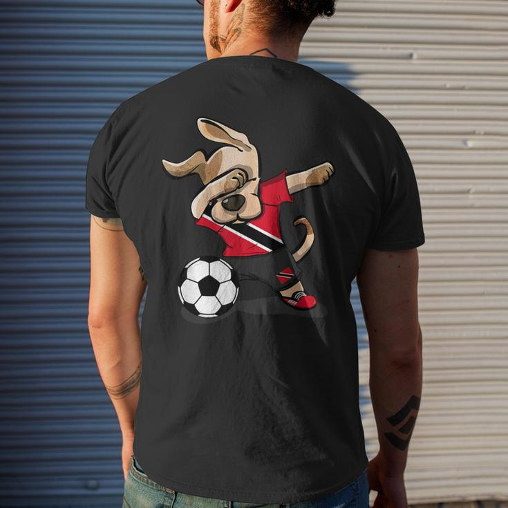 Dabbing Dog Trinidad And Tobago Soccer Jersey Football Lover Men's T-shirt Back Print Gifts for Him