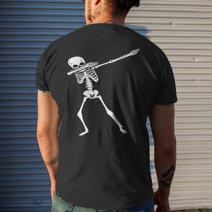 Dabbing Skeleton Halloween Funny Dab Hip Hop Skull Halloween Funny Gifts Mens Back Print T-shirt Gifts for Him