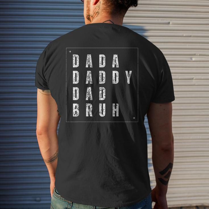 Men Dad Dada Daddy Bruh Fathers Day Vintage Men's Back Print T-shirt Gifts for Him