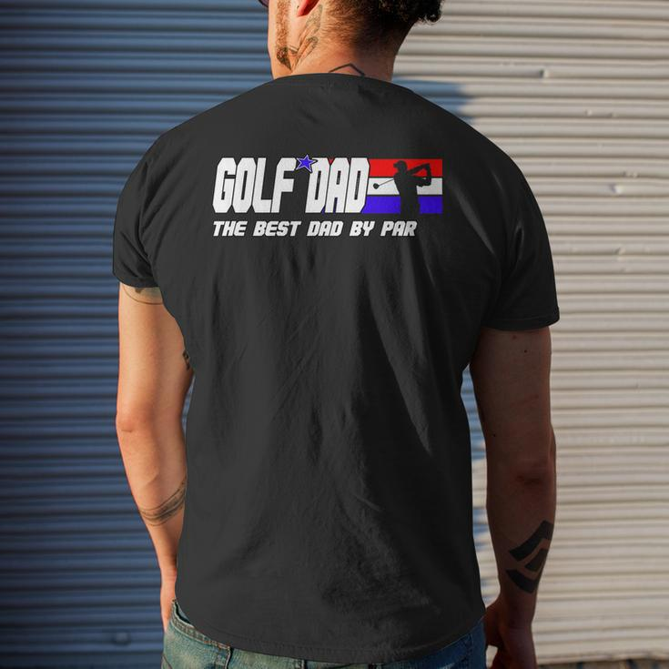 Dad Golf Men Fathers Day Golf Best Dad By Par Men's Back Print T-shirt Gifts for Him