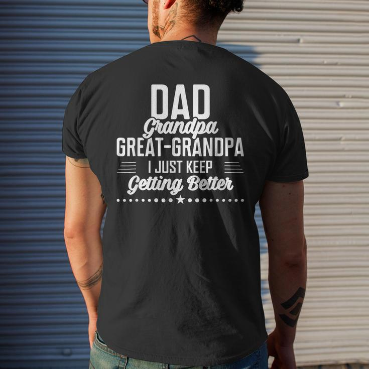 Dad Grandpa Great Grandpa Fathers Day Last Minute Mens Back Print T-shirt Gifts for Him