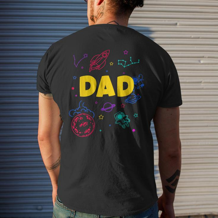 Dad Outer Space Daddy Planet Birthday Fathers For Women Men's Back Print T-shirt Gifts for Him