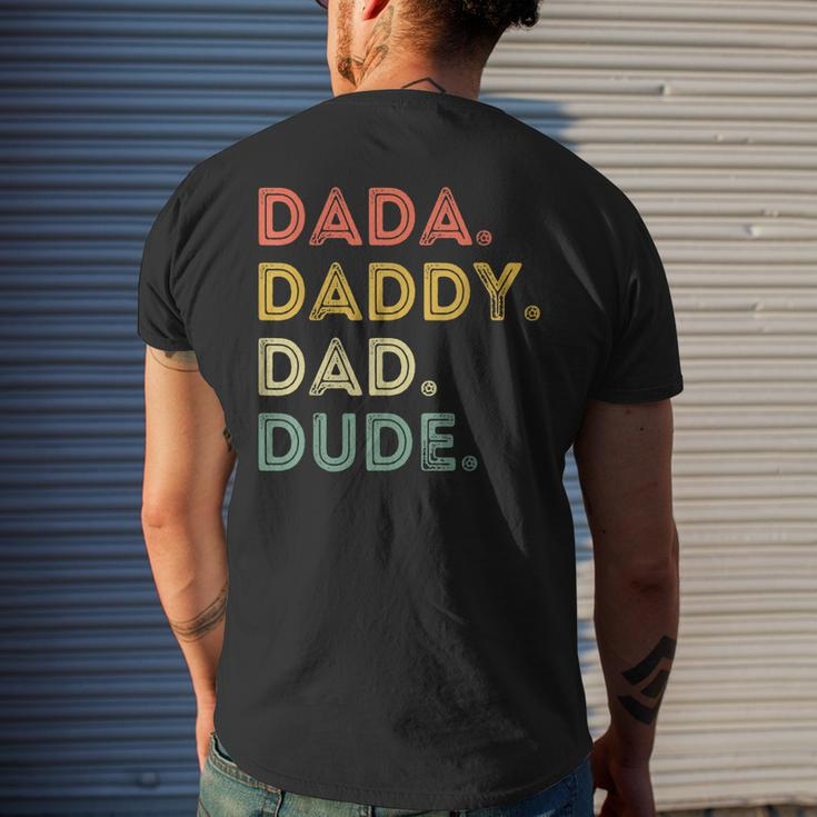 Dada Daddy Dad Dude Fathers Day Evolution Of Fatherhood Men's Back Print T-shirt Gifts for Him