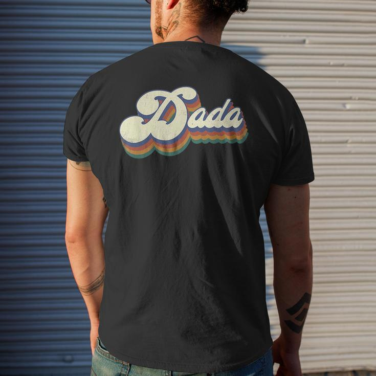 Dada Gifts Retro Vintage Fathers Day Dada Mens Back Print T-shirt Gifts for Him