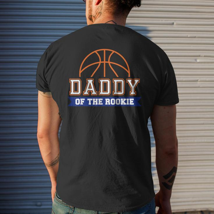 Daddy Of Rookie 1St Birthday Basketball Theme Matching Party Mens Back Print T-shirt Gifts for Him