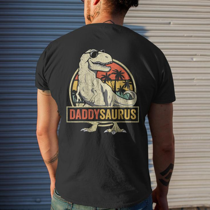 Daddysaurus Fathers Day Gift T-Rex Dad Dinosaur Funny Gifts For Dad Mens Back Print T-shirt Gifts for Him
