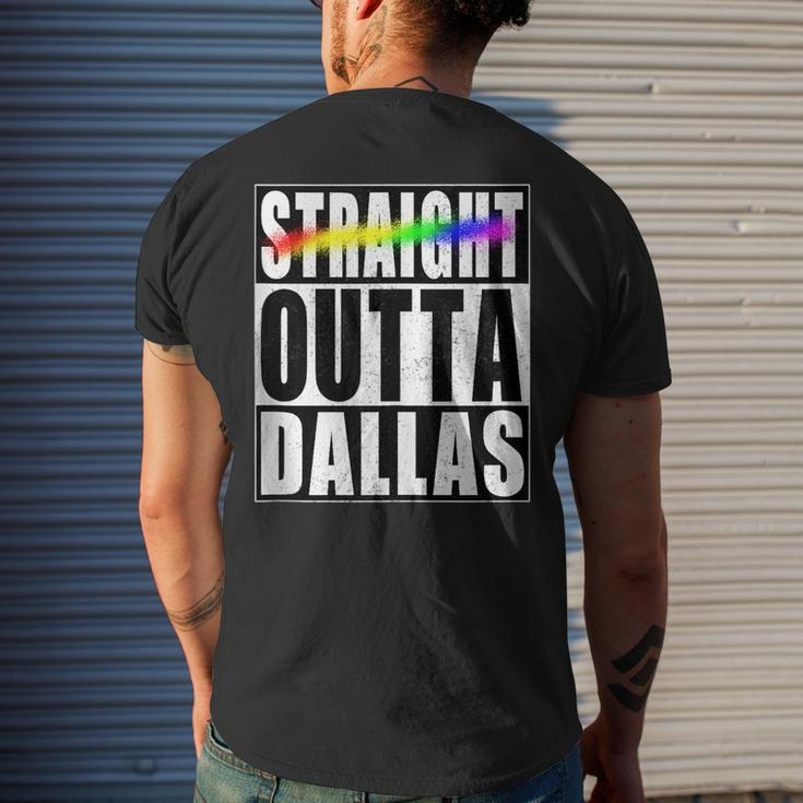 Dallas Gay Pride Not Straight Outta Lgbtq Mens Back Print T-shirt Gifts for Him