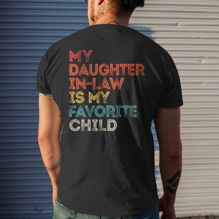 My Daughter Inlaw Is My Favorite Child Vintage Retro Father Men's Back Print T-shirt Gifts for Him