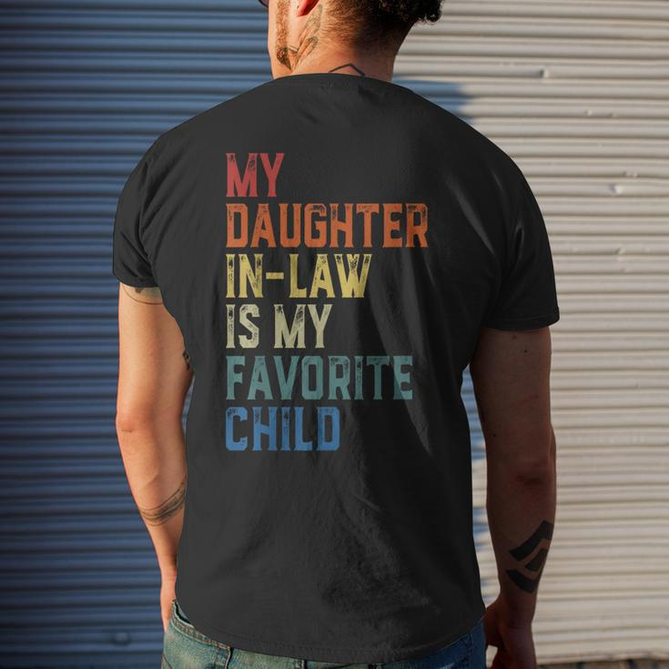 My Daughter In Law Is My Favorite Child Fathers Day In Law Men's Back Print T-shirt Gifts for Him