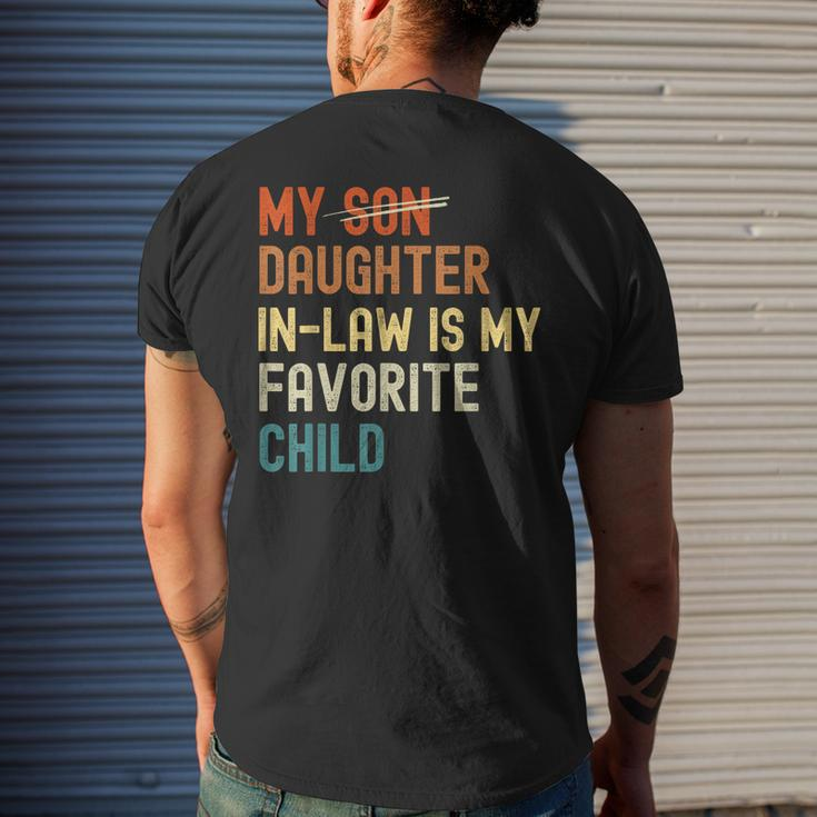 My Daughterinlaw Is My Favorite Child Fathers Day Men's Back Print T-shirt Gifts for Him