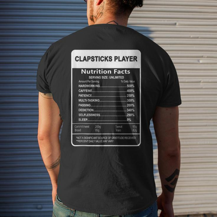 I Destroy Silence Clapsticks Player Men's T-shirt Back Print Gifts for Him
