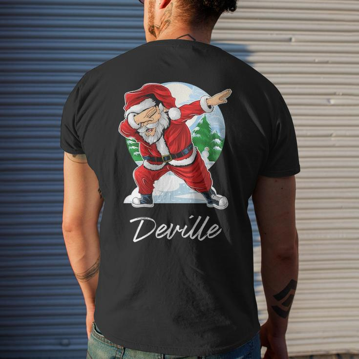 Deville Name Gift Santa Deville Mens Back Print T-shirt Gifts for Him
