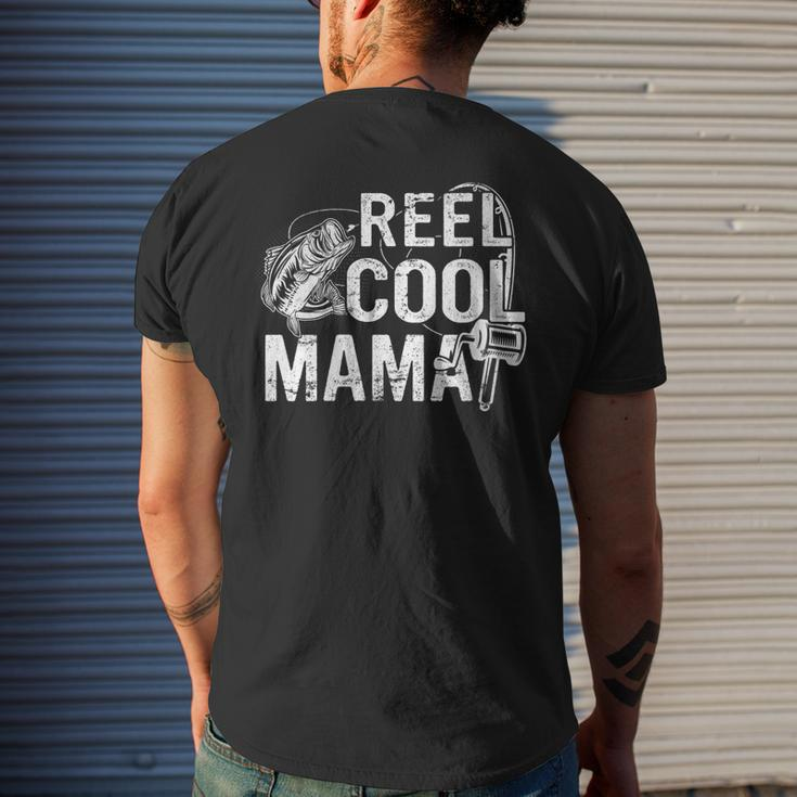 Distressed Reel Cool Mama Fishing For Women Men's Back Print T-shirt Gifts for Him