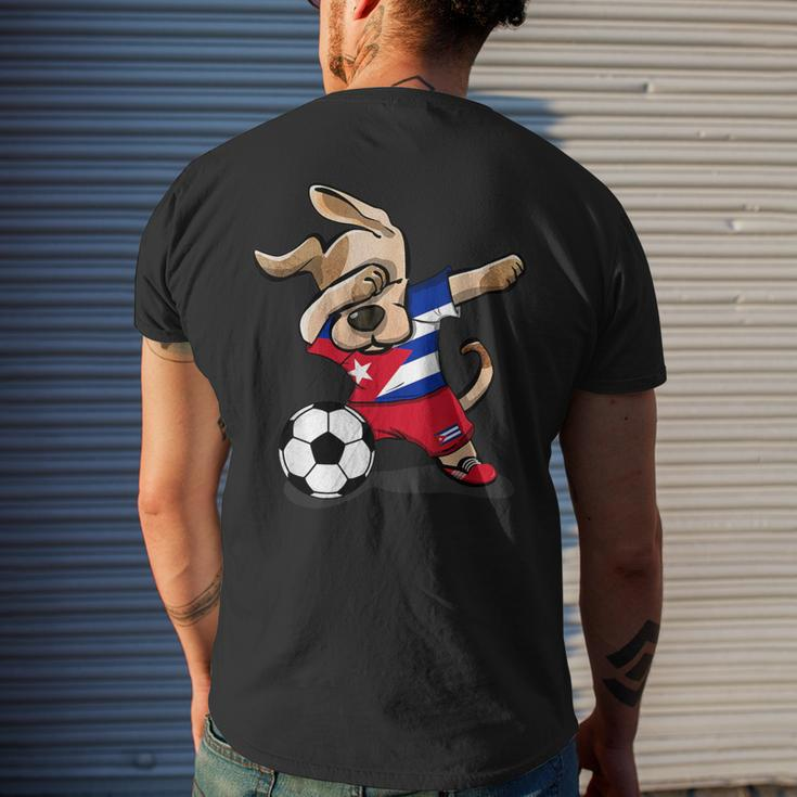 Dog Dabbing Soccer Cuba Jersey Cuban Football Men's T-shirt Back Print Gifts for Him