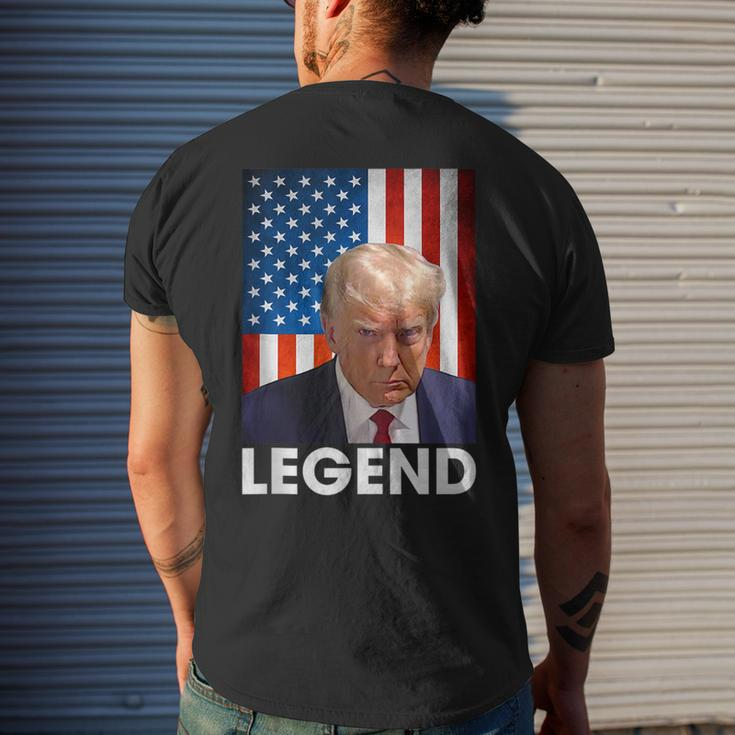 Donald Trump 2024 Shot President Legend American Flag Men's T-shirt Back Print Gifts for Him