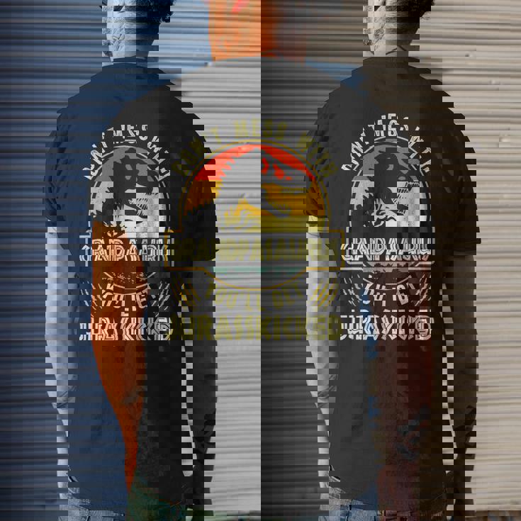 Dont Mess With Grandpasaurus Youll Get Jurasskicked Vintage Men's Back Print T-shirt Gifts for Him Dont Mess With Grandpasaurus Youll Get Jurasskicked Vintage Men's Back Print T-shirt Gifts for Him