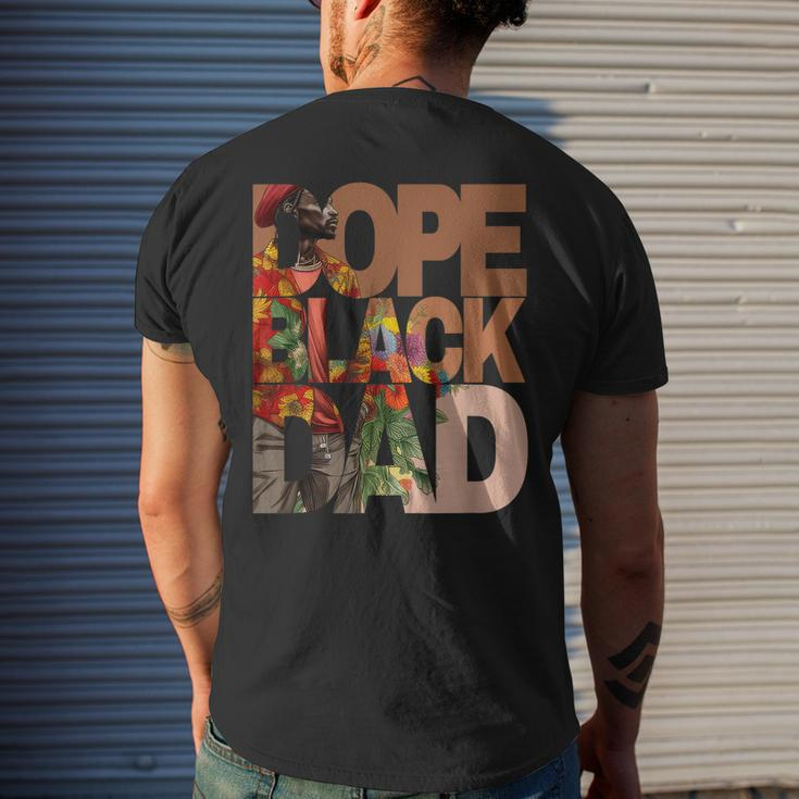 Dope Black Dad Junenth Black History Month Pride Fathers Mens Back Print T-shirt Gifts for Him