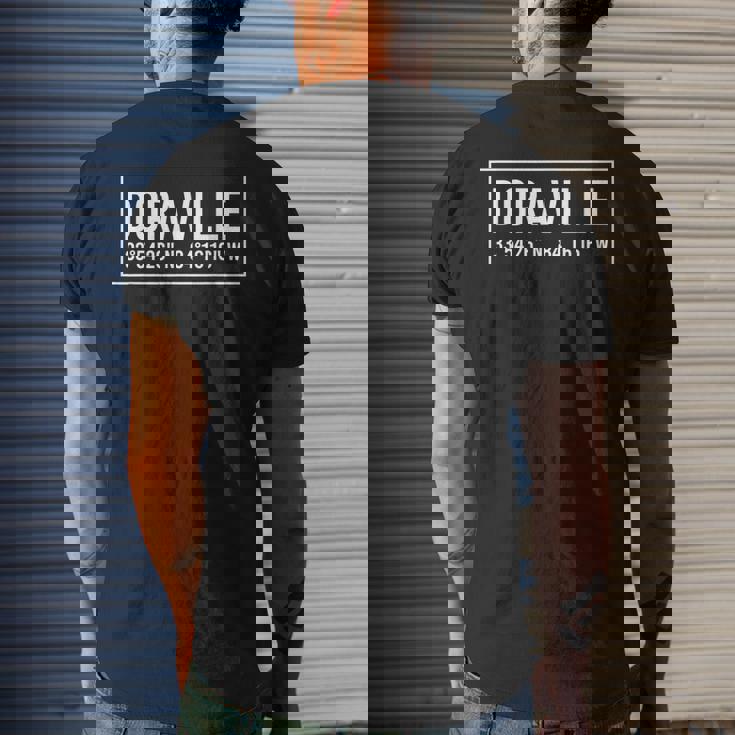 Doraville Ga Georgia Funny City Coordinates Home Roots Gift Georgia Gifts And Merchandise Funny Gifts Mens Back Print T-shirt Gifts for Him