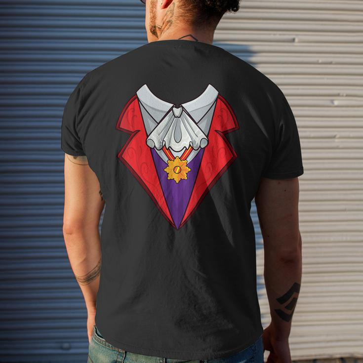 Dracula Vampire Halloween Costume Cosplay Tuxedo Retro Men's T-shirt Back Print Gifts for Him