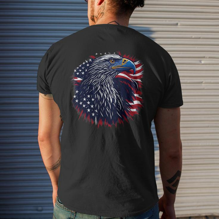Eagle Of Freedom Merica Patriotic Usa Flag 4Th Of July 2023 Mens Back Print T-shirt Gifts for Him