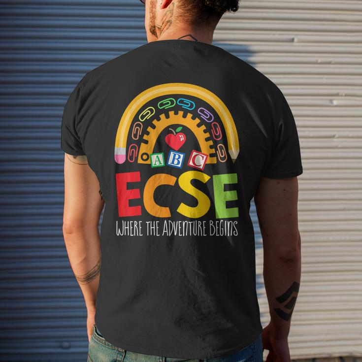 Early Childhood Special Education Sped Ecse Crew Squad Mens Back Print T-shirt Gifts for Him