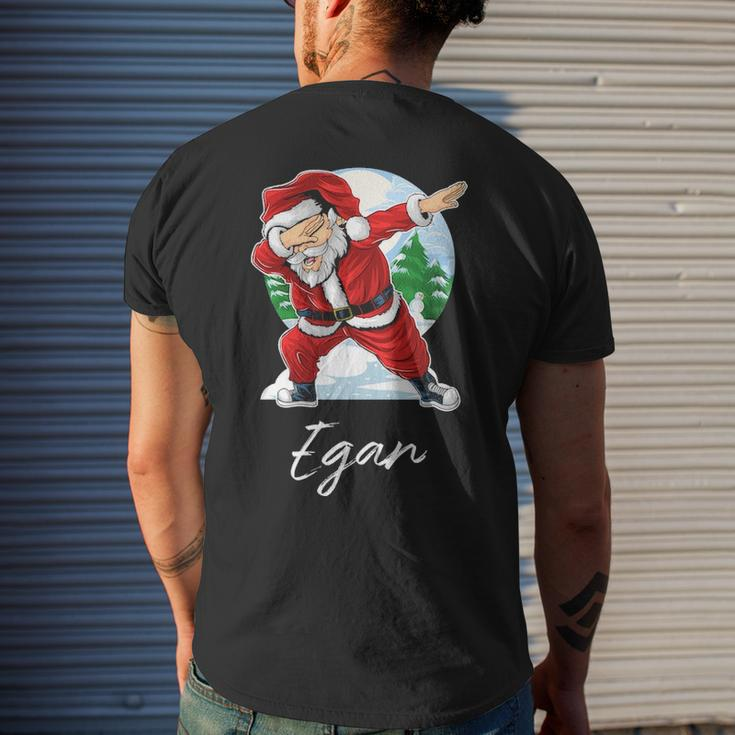 Egan Name Gift Santa Egan Mens Back Print T-shirt Gifts for Him