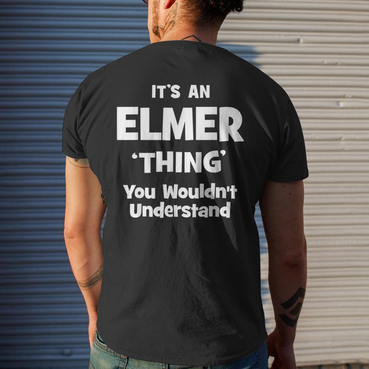 Elmer Thing Name Funny Mens Back Print T-shirt Gifts for Him