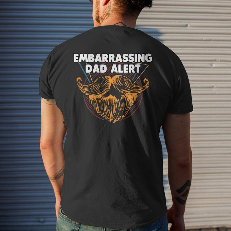 Embarrassing Dad Alert Parents Family Mom Dad Relatives For Women Men's Back Print T-shirt Gifts for Him