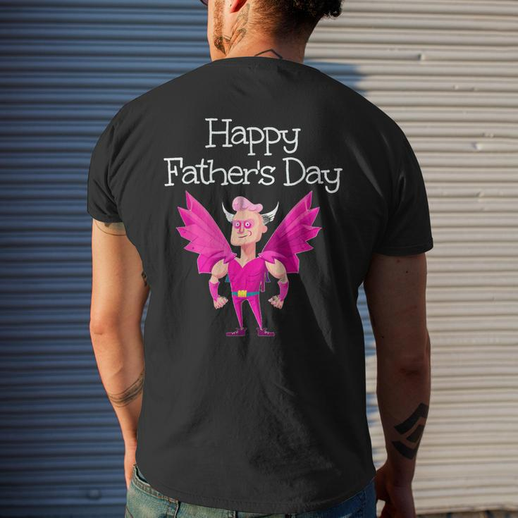 Embarrassing Dad In Girl Colors Happy Fathers Day For Women Men's Back Print T-shirt Gifts for Him