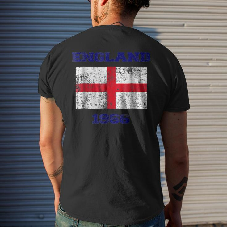 England 1966 Vintage Soccer Football Flag Lions Men's Back Print T-shirt Gifts for Him
