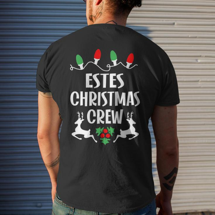 Estes Name Gift Christmas Crew Estes Mens Back Print T-shirt Gifts for Him