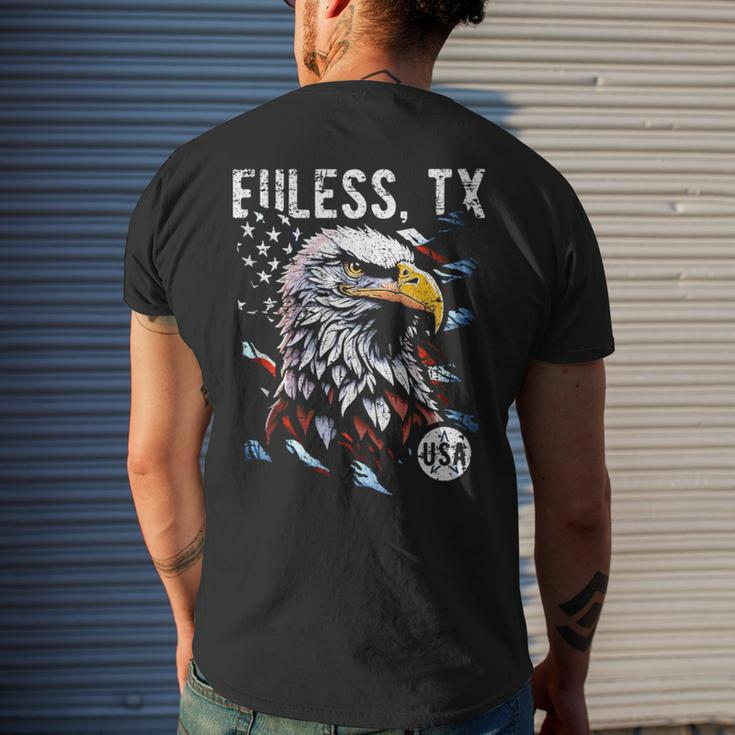 Euless Tx Patriotic Eagle Usa Flag Vintage Style Men's T-shirt Back Print Gifts for Him