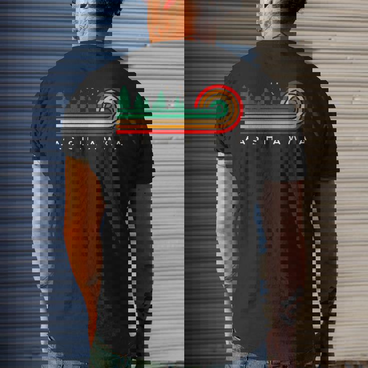 Evergreen Vintage Stripes Ashawa Iowa Men's T-shirt Back Print Gifts for Him Evergreen Vintage Stripes Ashawa Iowa Men's T-shirt Back Print Gifts for Him