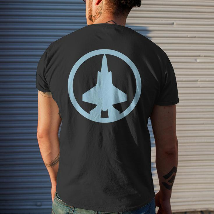 F-35 Lightning Ii Blue Air Force Military Jet Men's T-shirt Back Print Gifts for Him