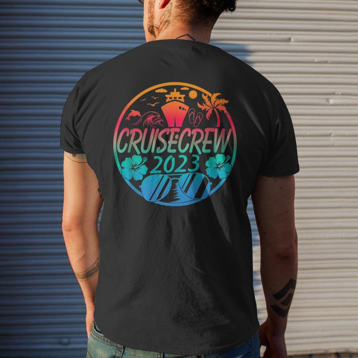 Family Cruise Crew 2023 Family Matching Group Squad Quote Mens Back Print T-shirt Gifts for Him