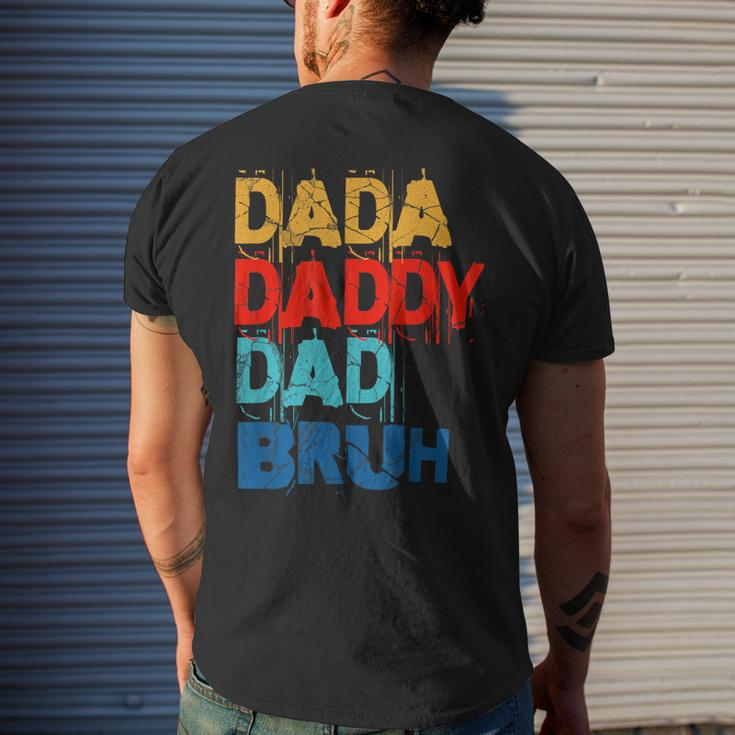 Fathers Day 2023 Funny Dad Daddy Retro Mens Back Print T-shirt Gifts for Him