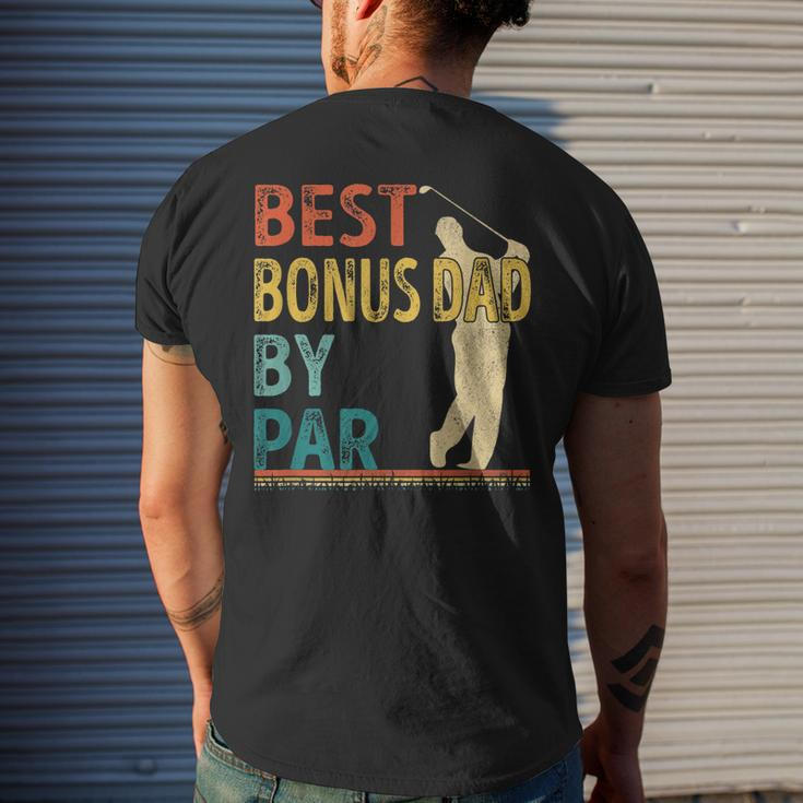 Fathers Day Best Bonus Dad By Par Golf For Dad Men's Back Print T-shirt Gifts for Him