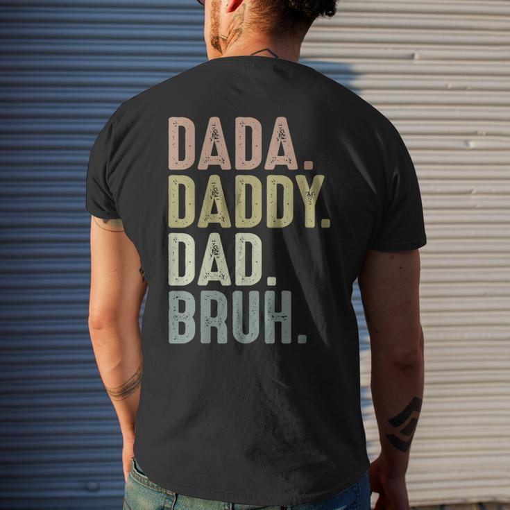 Fathers Day For Men From Dada Daddy Dad To Bruh Men's Back Print T-shirt Gifts for Him