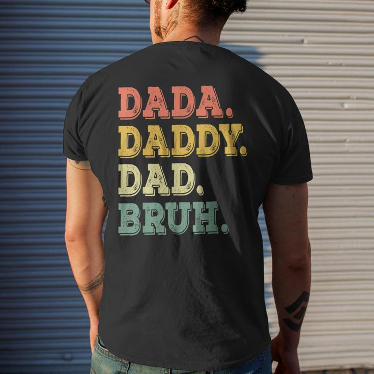 Fathers Day For Men Dada Daddy Dad Bruh Men's Back Print T-shirt Gifts for Him