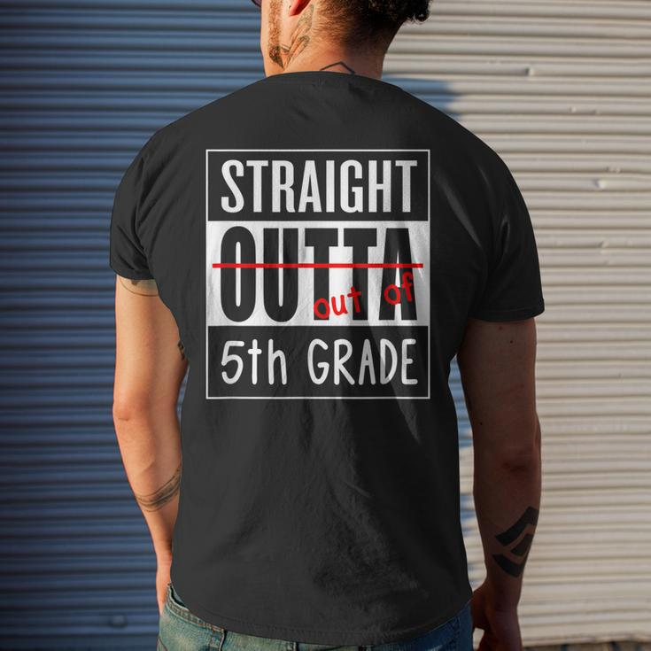 Fifth Grade Graduation Straight Outta 5Th Grade Men's Back Print T-shirt Gifts for Him