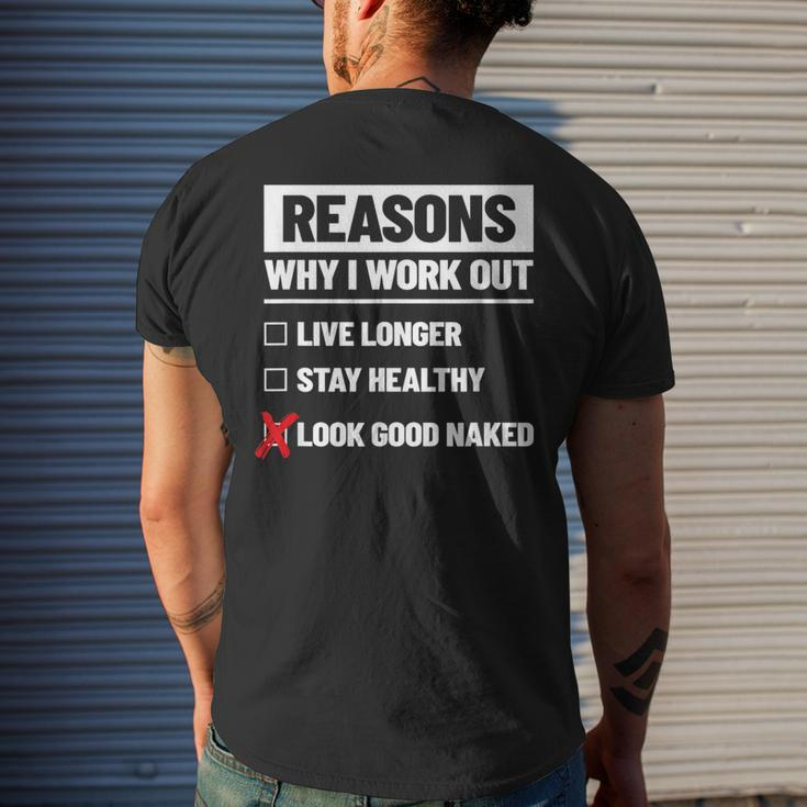 Fitness Meme - Workout Motivation Quotes - Funny Workout Mens Back Print T-shirt Gifts for Him