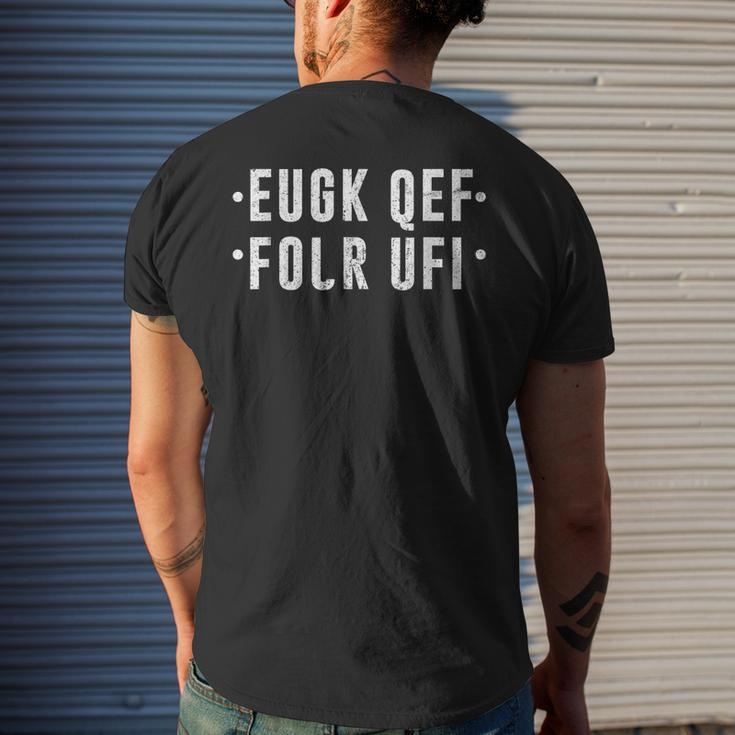 Fold Up Hidden Message Fuck Off Mens Back Print T-shirt Gifts for Him