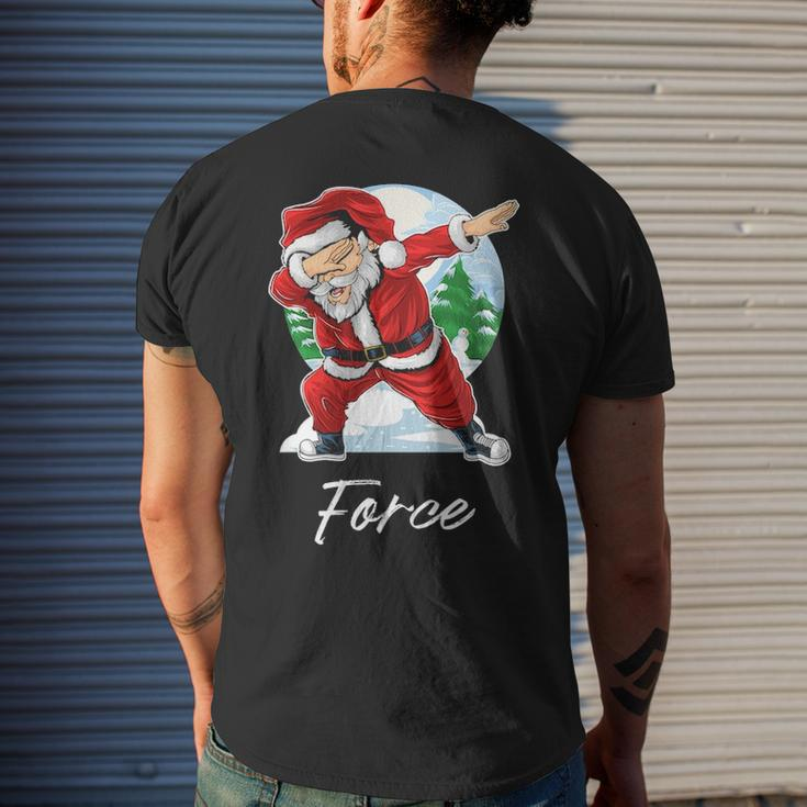 Force Name Gift Santa Force Mens Back Print T-shirt Gifts for Him
