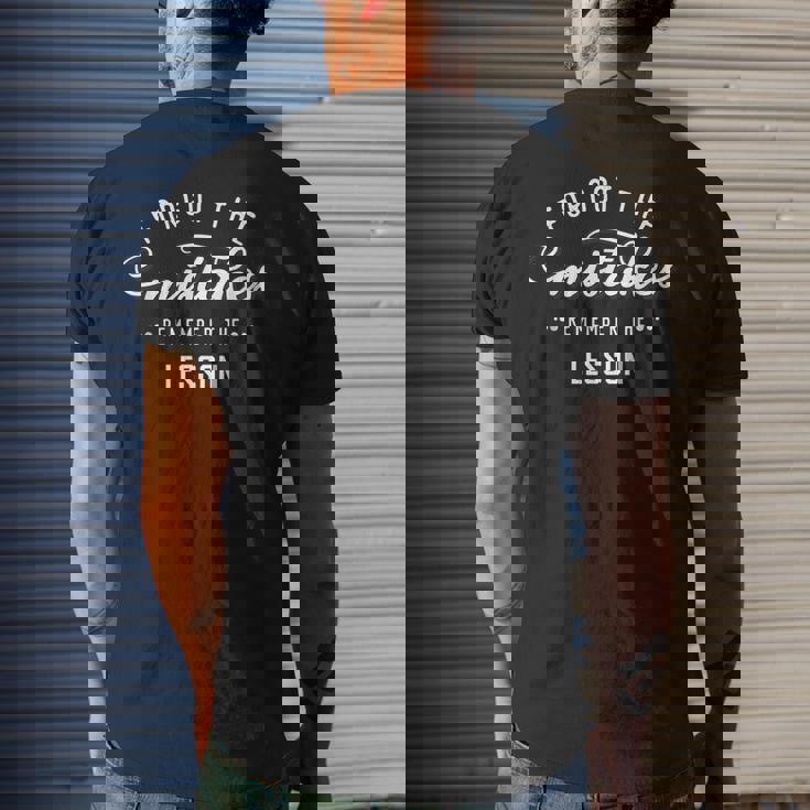 Forget The Mistakes Remember The Lesson Mens Back Print T-shirt Gifts for Him