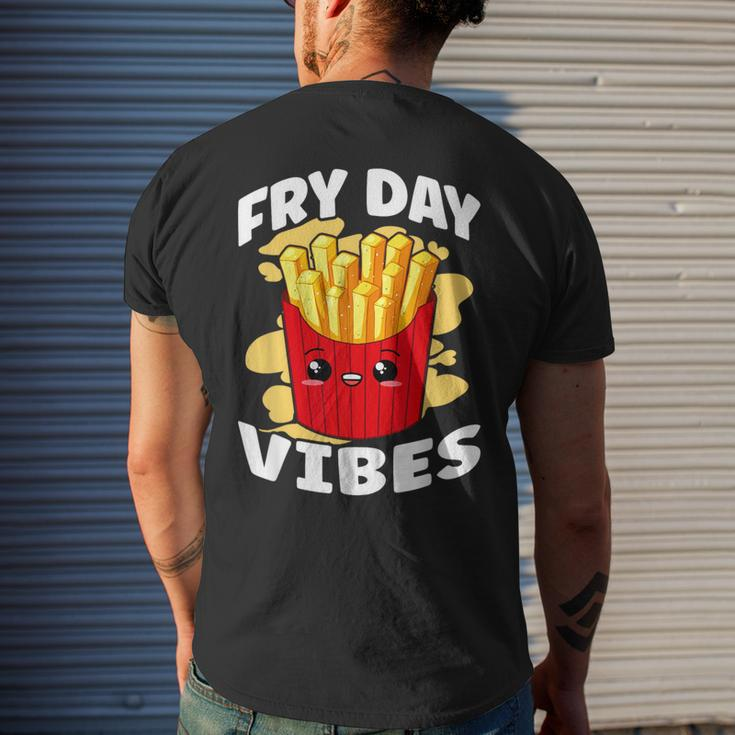 Fry Day Vibes French Fries Fried Potatoes Men's T-shirt Back Print Gifts for Him