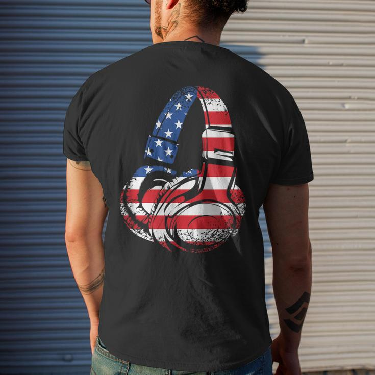 Funny 4Th Of July American Flag Gaming Patriotic Boys Kids Mens Back Print T-shirt Gifts for Him