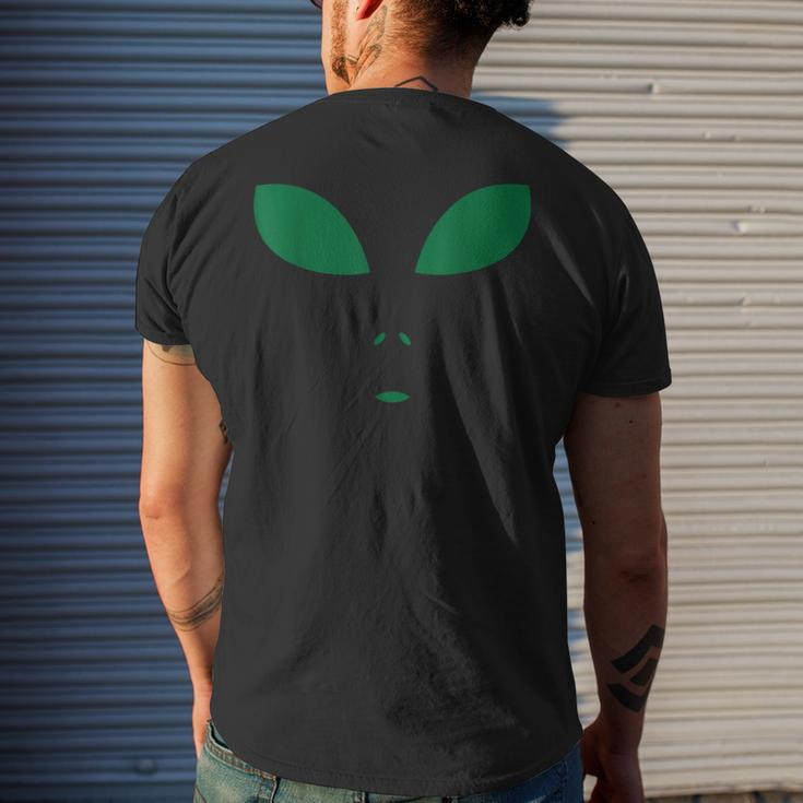 Funny Alien Face Scary Science Fiction Geek Gift Mens Back Print T-shirt Gifts for Him