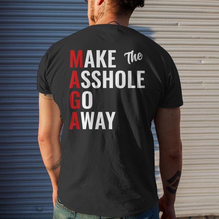 Anti Trump Maga Make The Asshole Go Away Men's T-shirt Back Print Gifts for Him