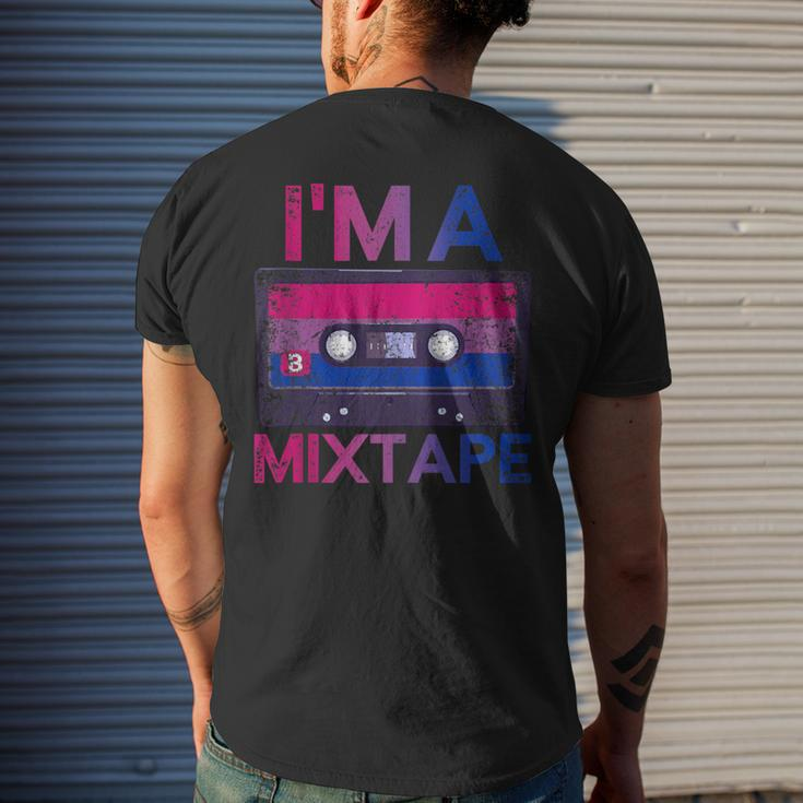 Bisexuality Pride Retro Cassette Bi Bisexual Men's T-shirt Back Print Gifts for Him