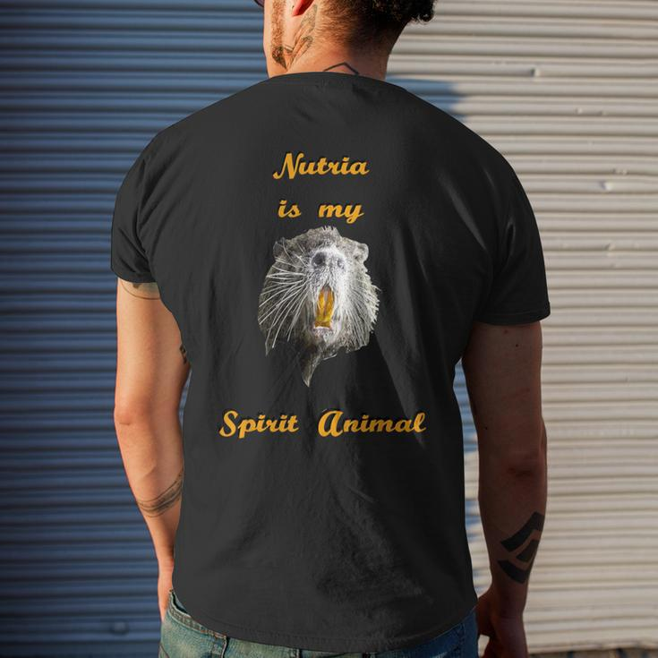 Cajun Louisiana Nutria Rat Spirit Animal Men's T-shirt Back Print Gifts for Him